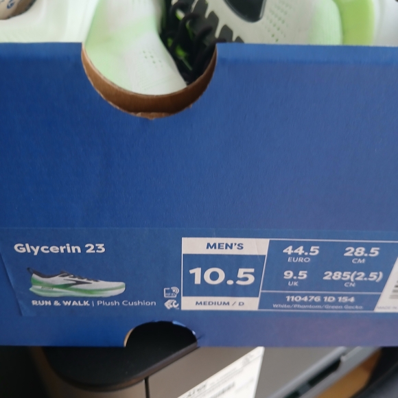 Brooks Men’s Glycerin GTS 23 Supportive Running Brooks Men's Green Running Shoes - Picture 11 of 11